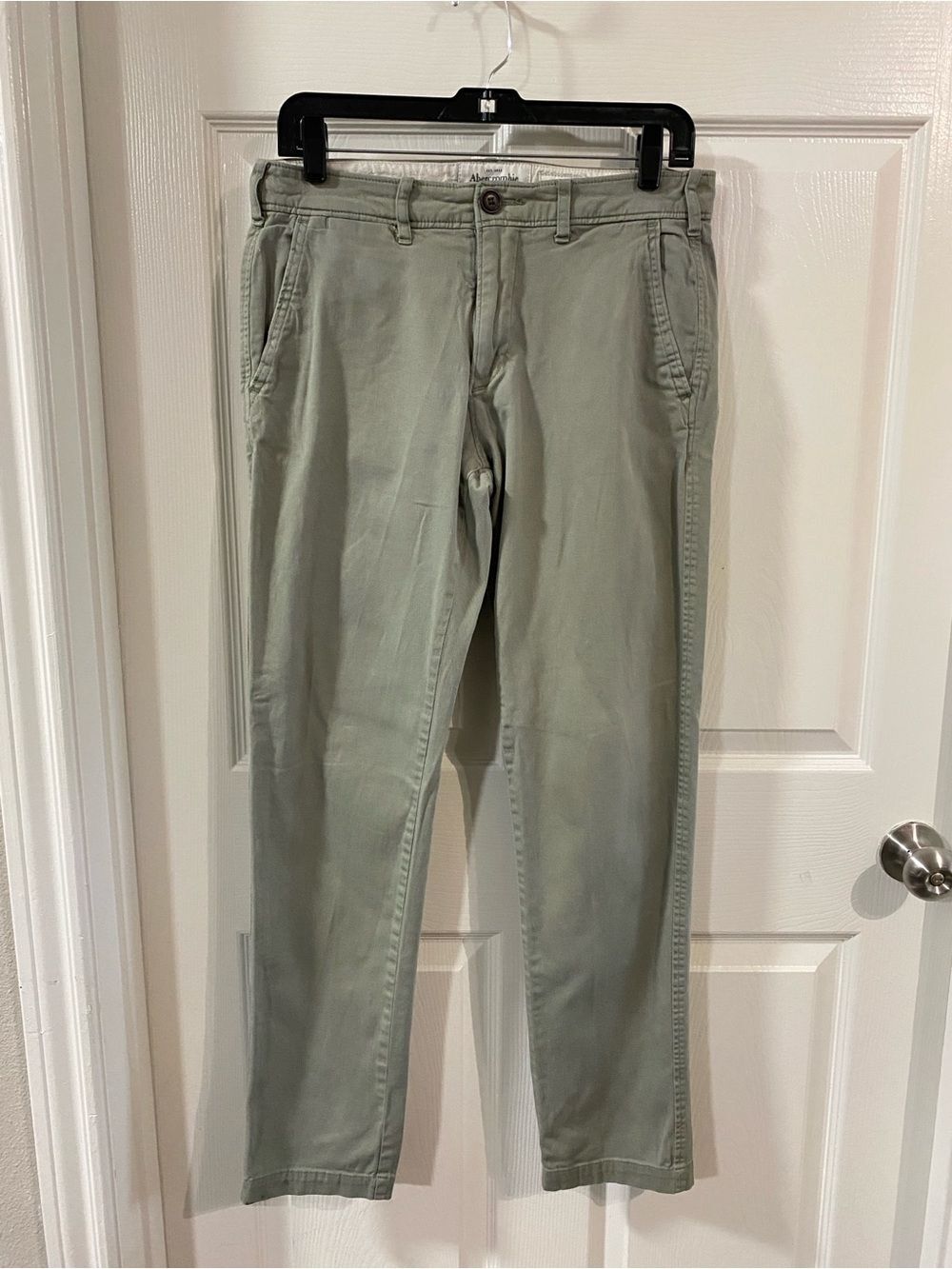 Abercrombie & Fitch Sage Olive Green Stretch Chino Pants Men’s 30 Smart Casual